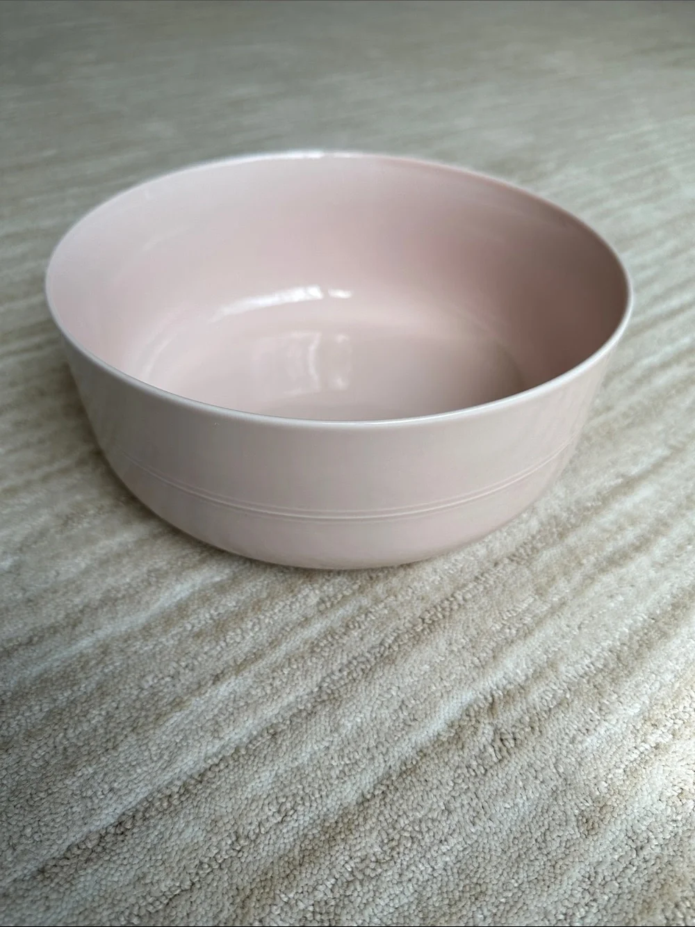 Crate & Barrel Hue Blush Pink Aaron Probyn All-Purpose Serving Bowl Porcelain 9”